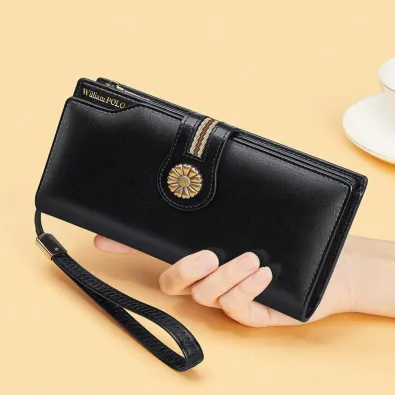 GENUINE LEATHER BLACK PURSE